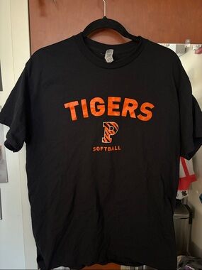 Gildan Black Tee - Adult/Women’s Large (L) Princeton University Tigers Softball